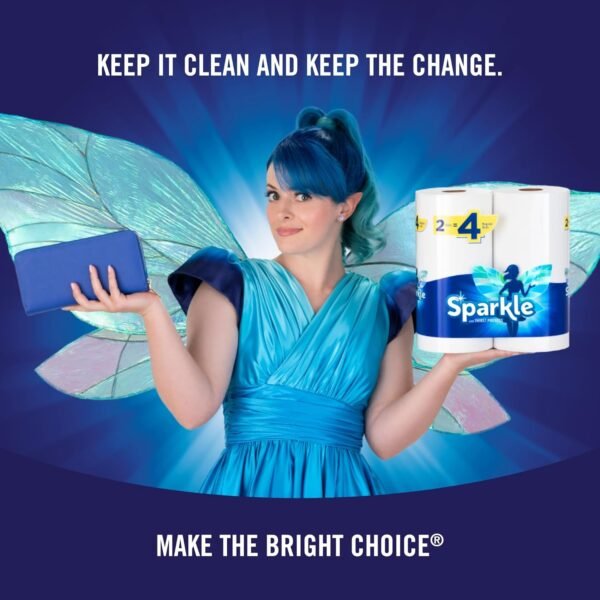 Pick-A-Size Paper Towels, 6 Double Rolls = 12 Regular Rolls, Everyday Value Paper Towel with Full and Half Sheets - Image 2